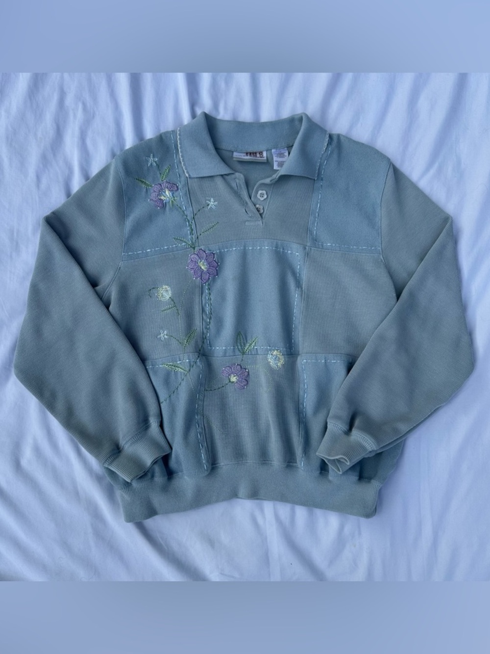 Vintage Alfred Dunner Floral Embroidered Sweatshirt